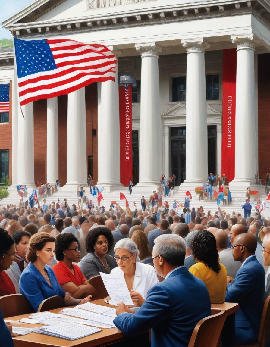 A courthouse in North Carolina bustling with activity, featuring a diverse group of people engaged in discussions, holding legal documents, and checking schedules for court events. The foreground displays a calendar marked with important legal dates, while the background shows iconic North Carolina elements such as state flags and historic architecture. The scene conveys a sense of urgency and community involvement in the legal process. super-realistic. vibrant colors. white background.